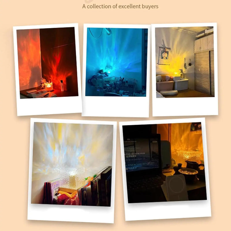 Luz noturna com efeito de oceano e aurora  - Kazyq