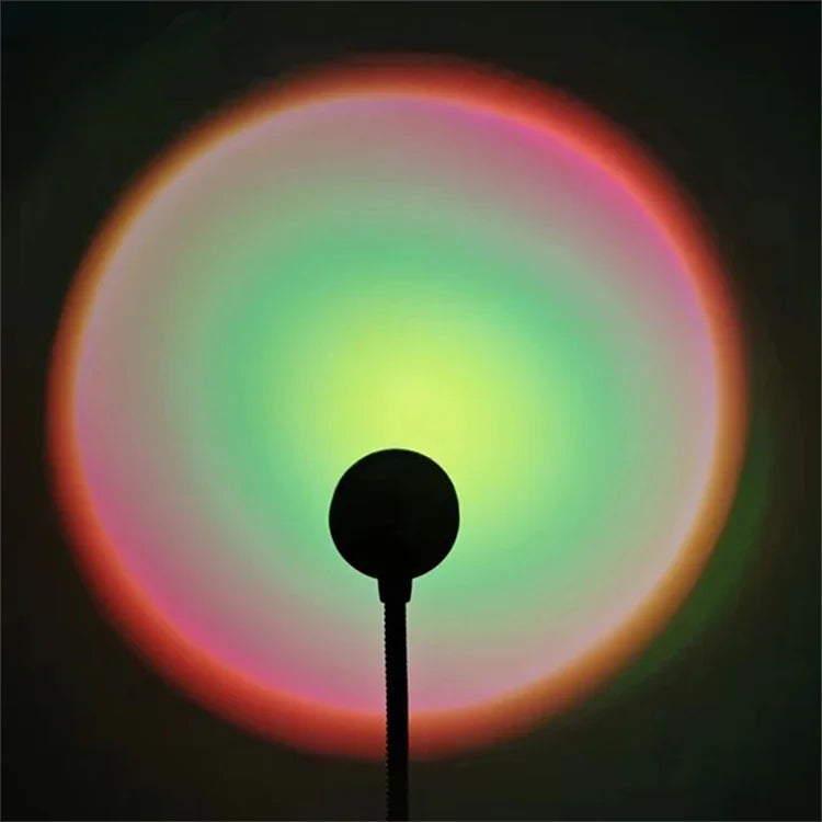 Iluminação atmosférica de pôr do sol e arco-íri - Kazyq